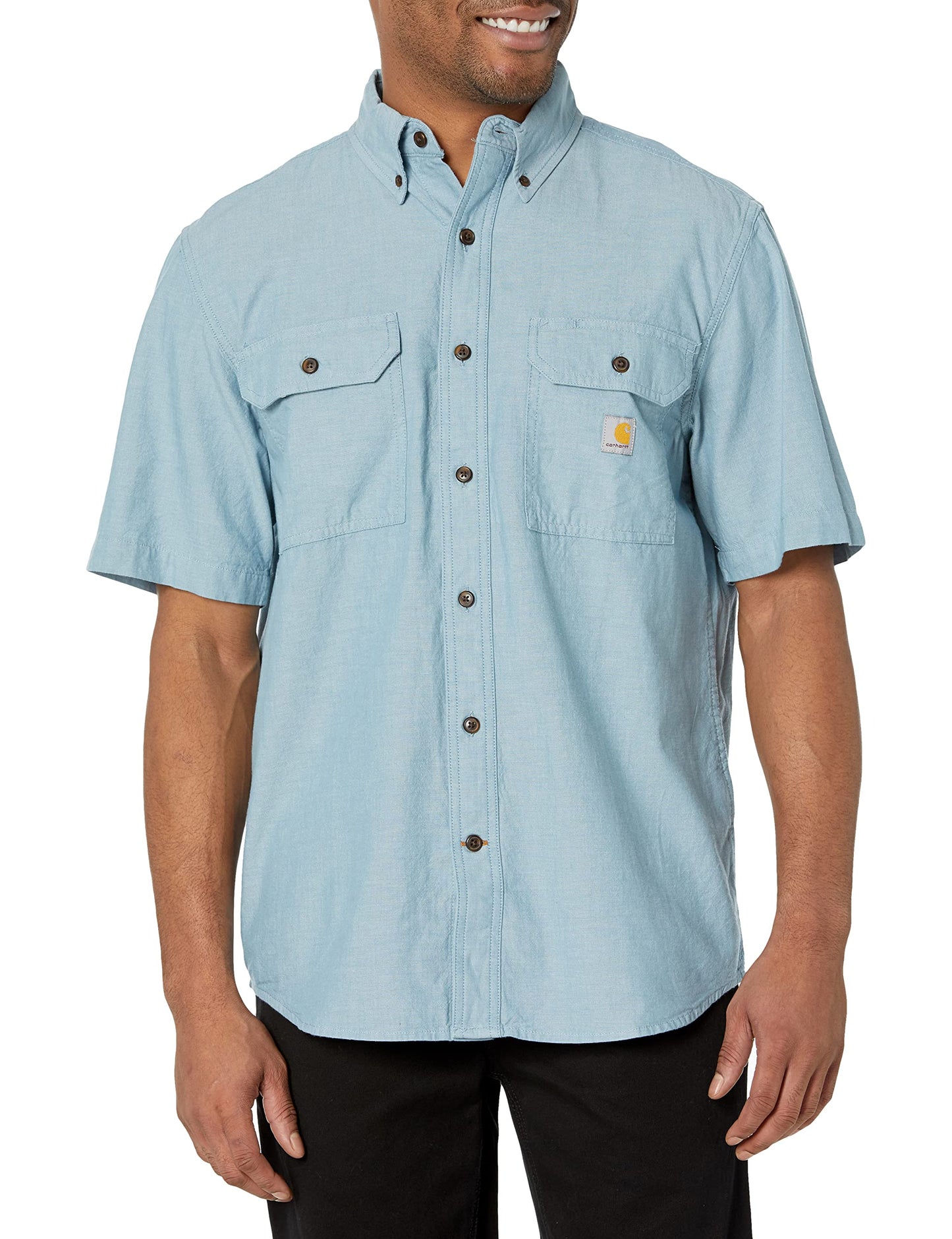 Carhartt Men's Loose Fit Midweight Chambray ShortSleeve Shirt