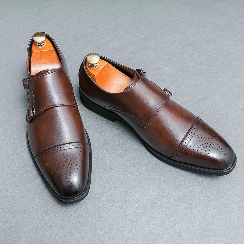 2024 New Oxford Dress Shoes Classic Business Formal Shoes Man Banquet Wedding Shoes Office Men Luxury quality Brown Derby Shoes