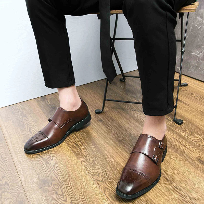 2024 New Oxford Dress Shoes Classic Business Formal Shoes Man Banquet Wedding Shoes Office Men Luxury quality Brown Derby Shoes