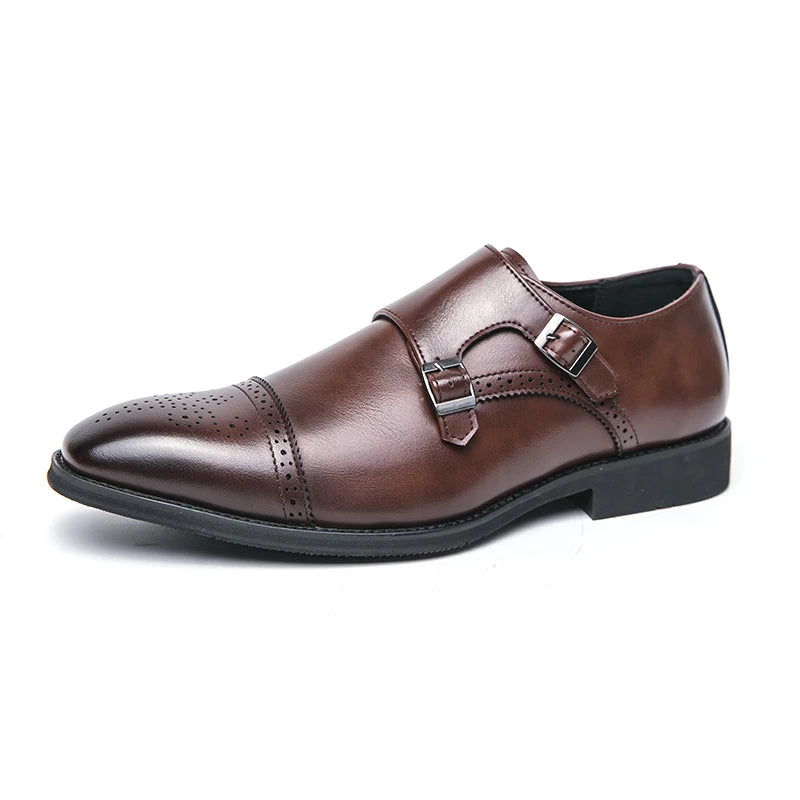 2024 New Oxford Dress Shoes Classic Business Formal Shoes Man Banquet Wedding Shoes Office Men Luxury quality Brown Derby Shoes